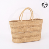 Yellow Grass Handwoven Straw Tote Handheld Bag B039